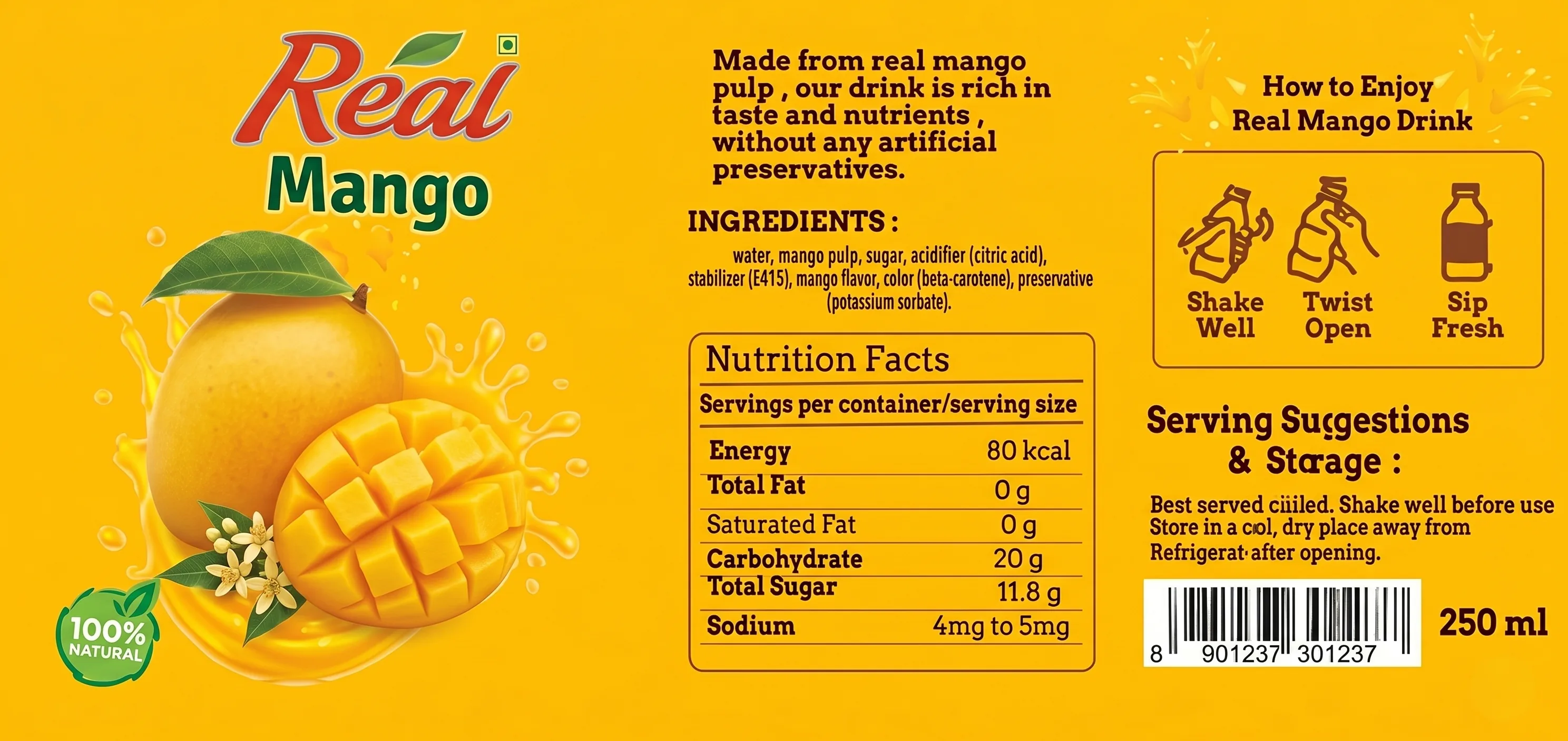 Real Mango final label artwork